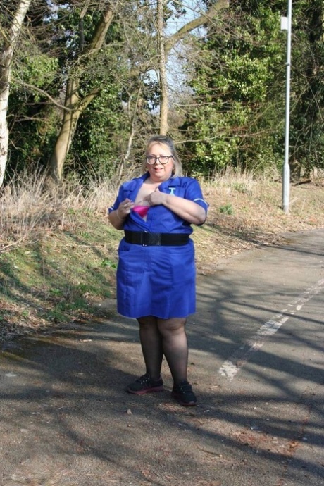 Older British fatty Lexie Cummings exposes herself in public locations 61206697